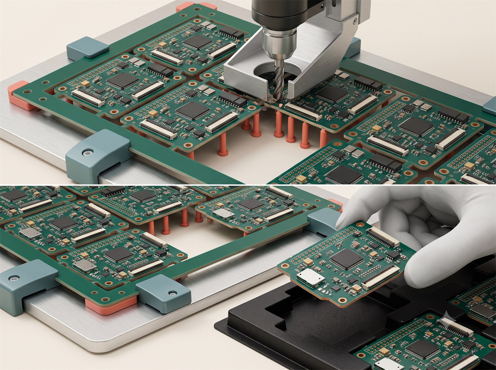 Engineering detail for depanel before delivery