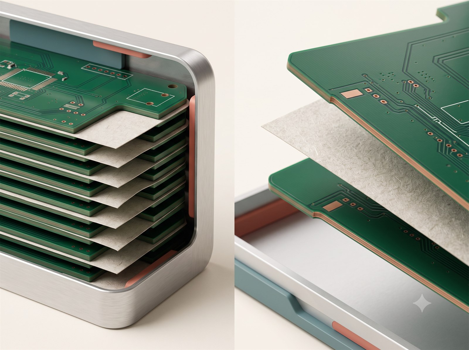 Engineering detail for paper between pcbs