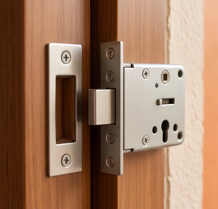 Electronic latch and strike plate fit