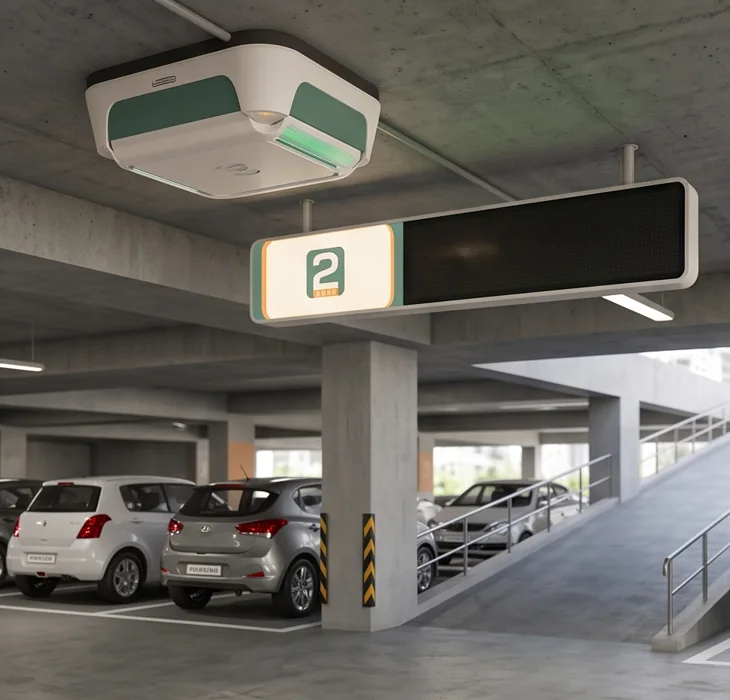 Ceiling detector and level guidance sign