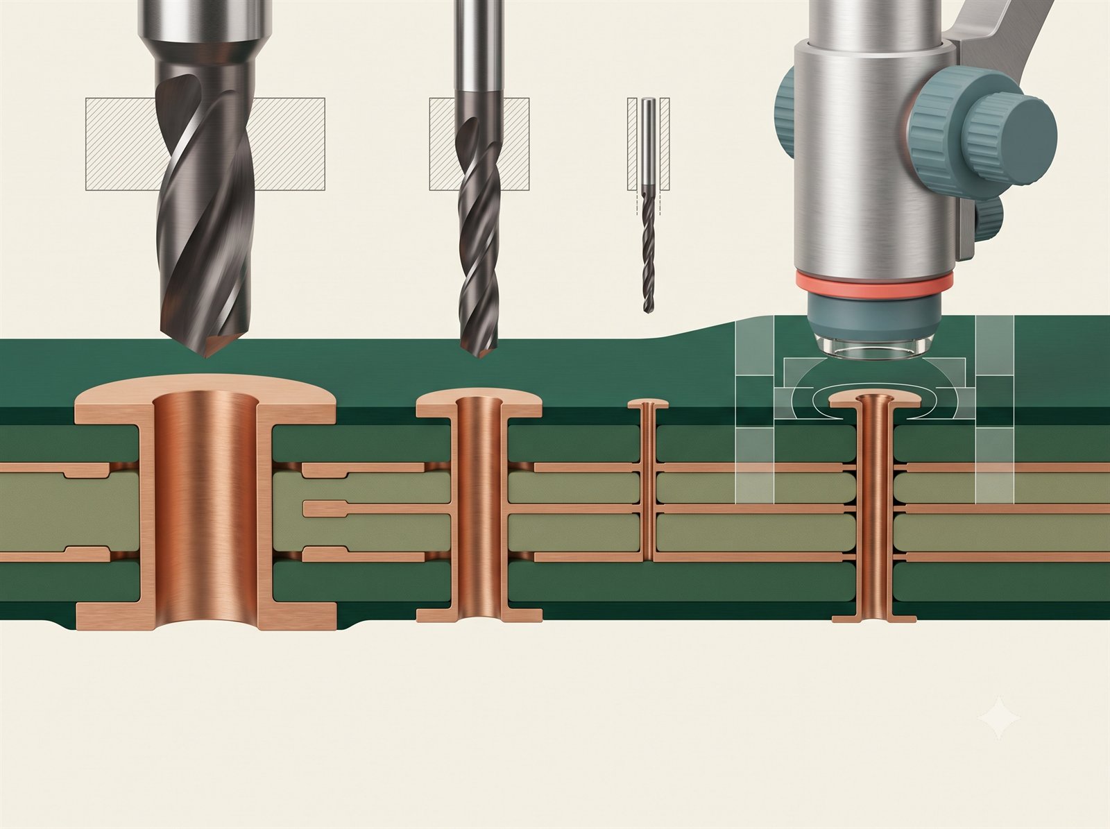 Engineering detail for minimum via hole