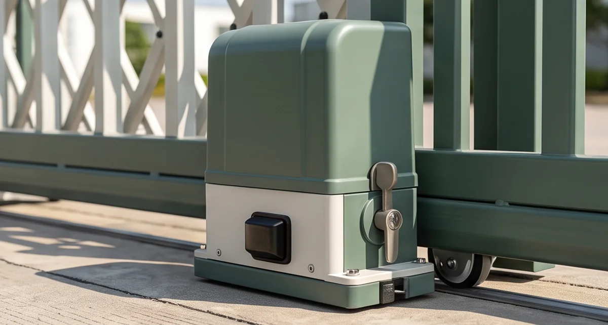 Illustrative retractable gate drive and manual release