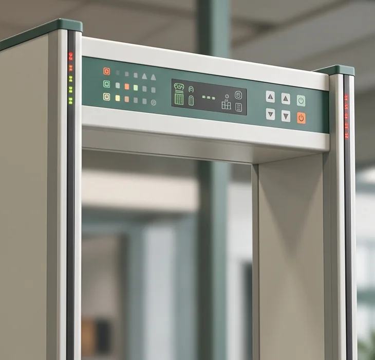 Detector portal and alarm indicator detail