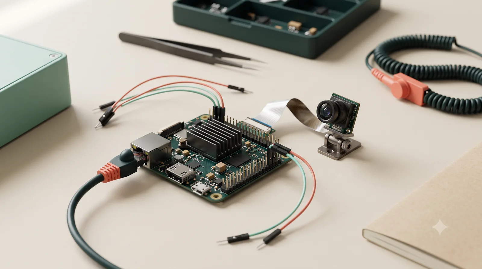 Compute module and camera arranged for an applied AI system.